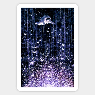 Flying astronaut (BLUE) Sticker